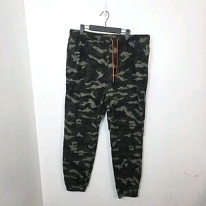 Brooklyn Cloth Green Camo Ripstop Outdoor Drawstring Waist Joggers Size 2XL